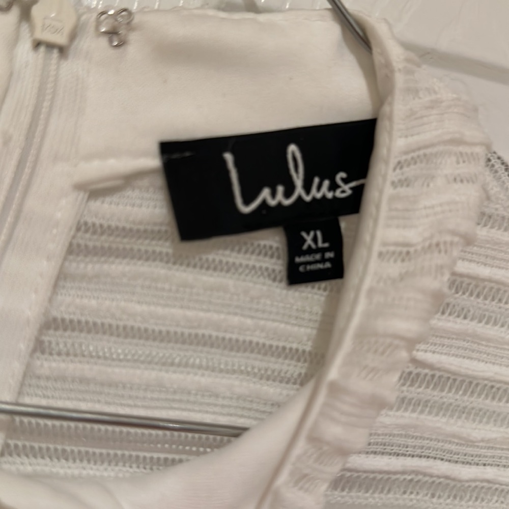 Lulu’s For Always White Ruffle Dress - Picture 4 of 6